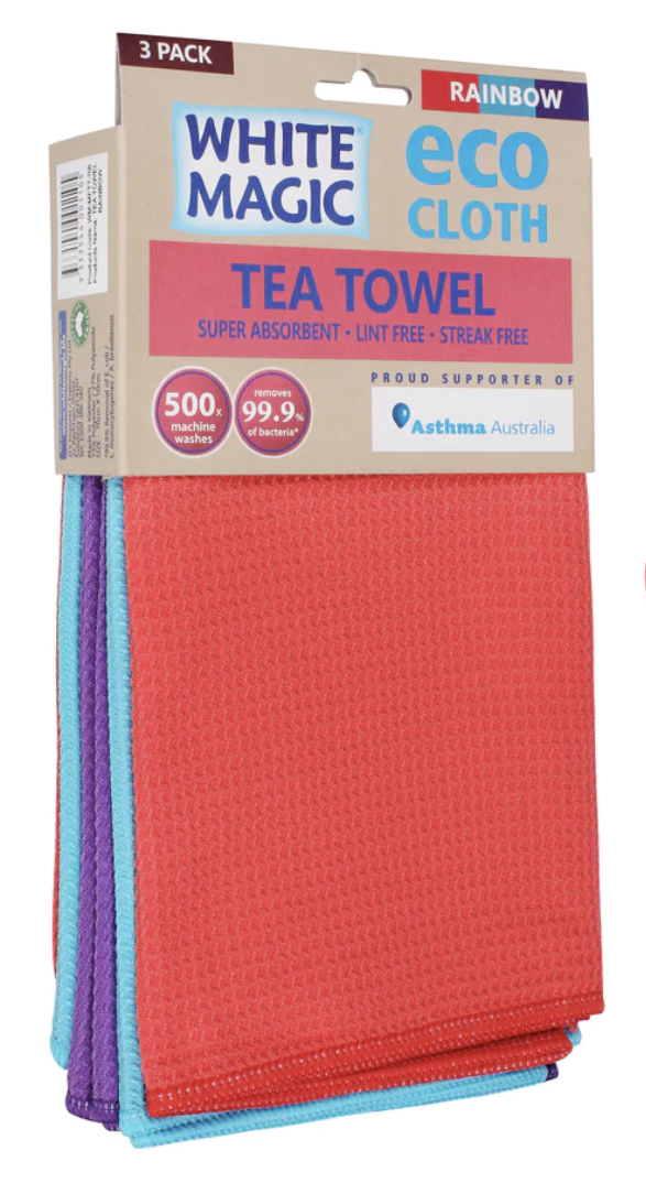 White magic tea towels