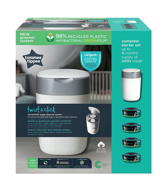 Tommee Tippee Twist & Click Advanced Nappy Disposal Bin