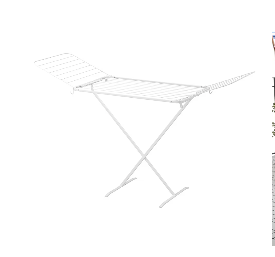 MULIG Drying rack, in/outdoor, white