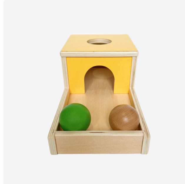 8-12 months Wooden Object Permanence Box