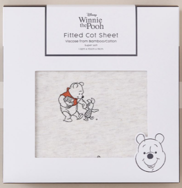 Disney Winnie The Pooh Bamboo Fitted Cot Sheet