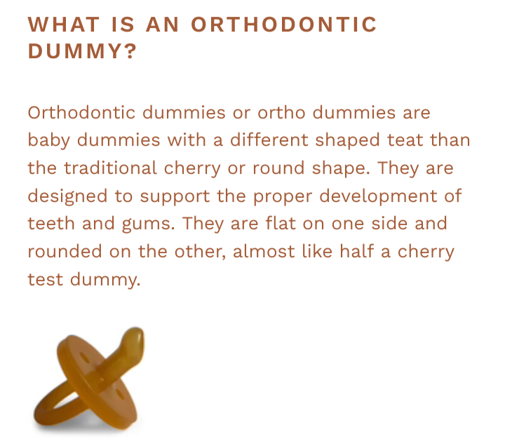 orthodontic dummy/pacifier