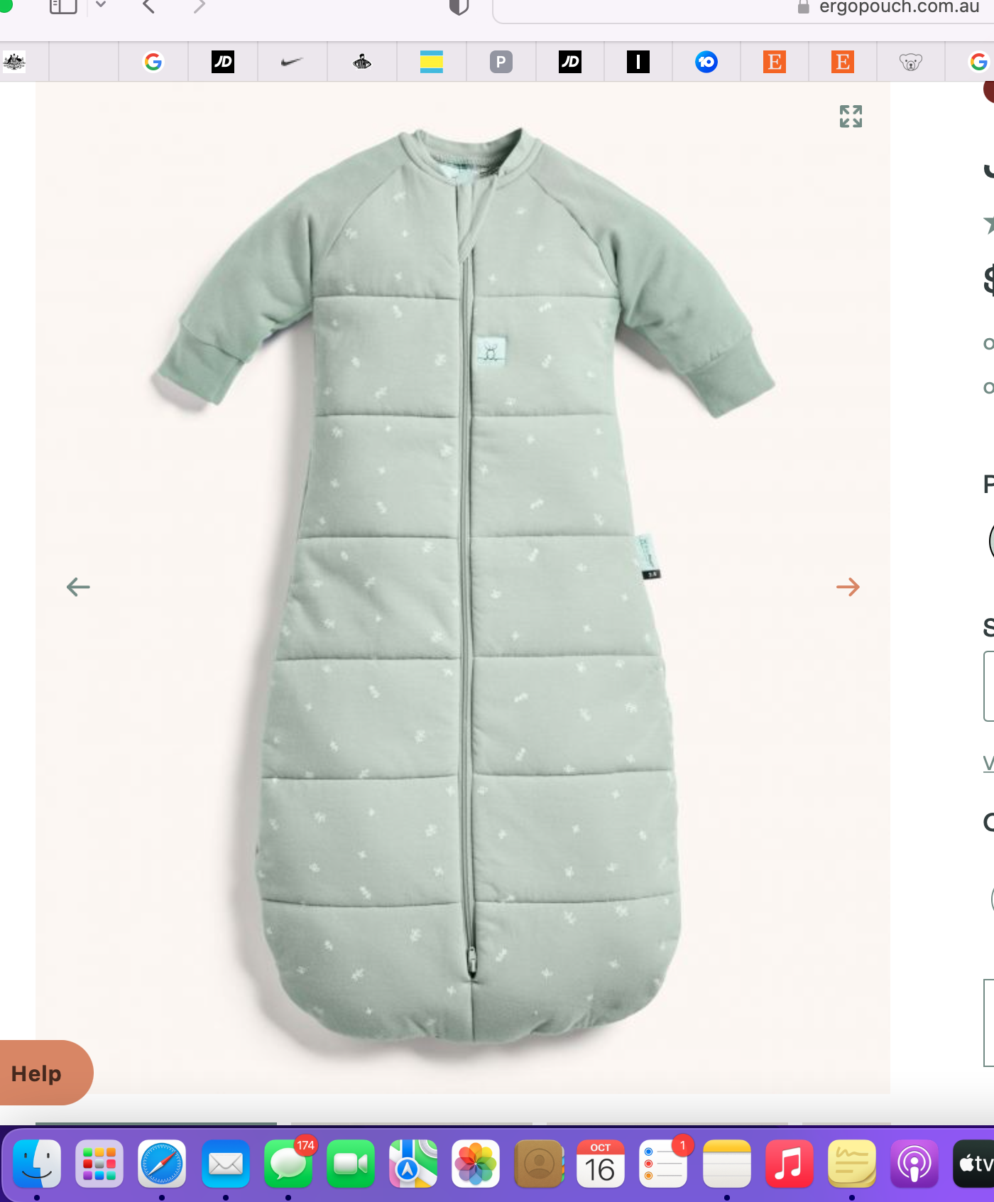 ergoPouch Jersey Sleeping Bag 3.5 TOG