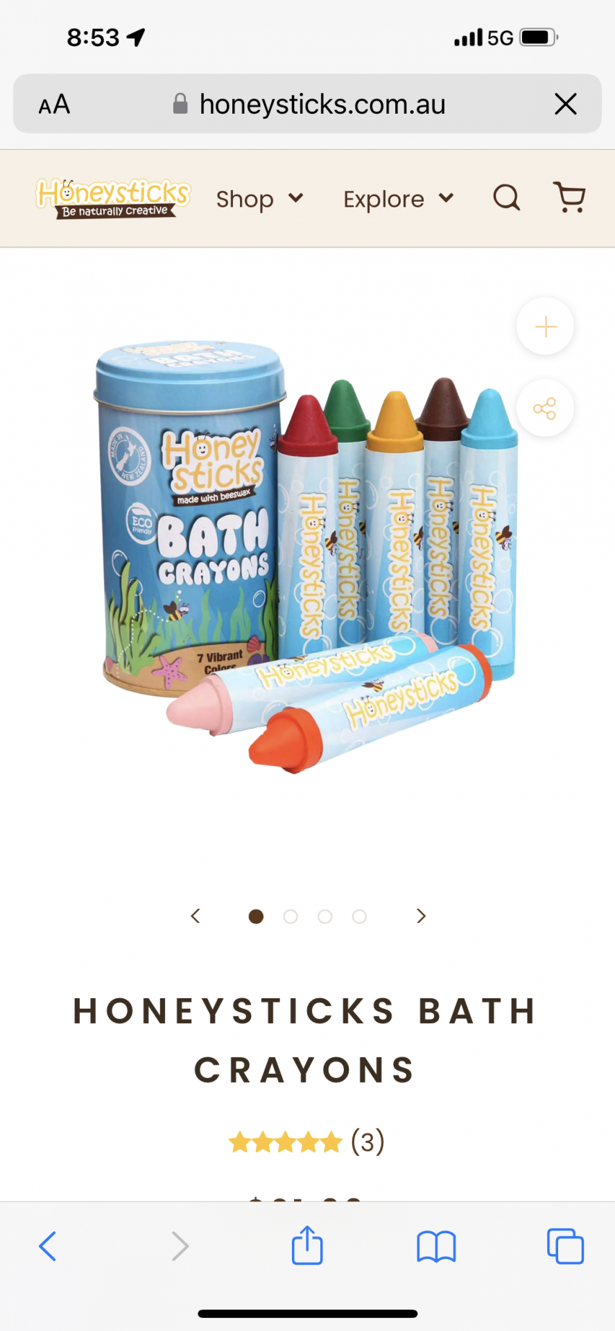 Bath crayons