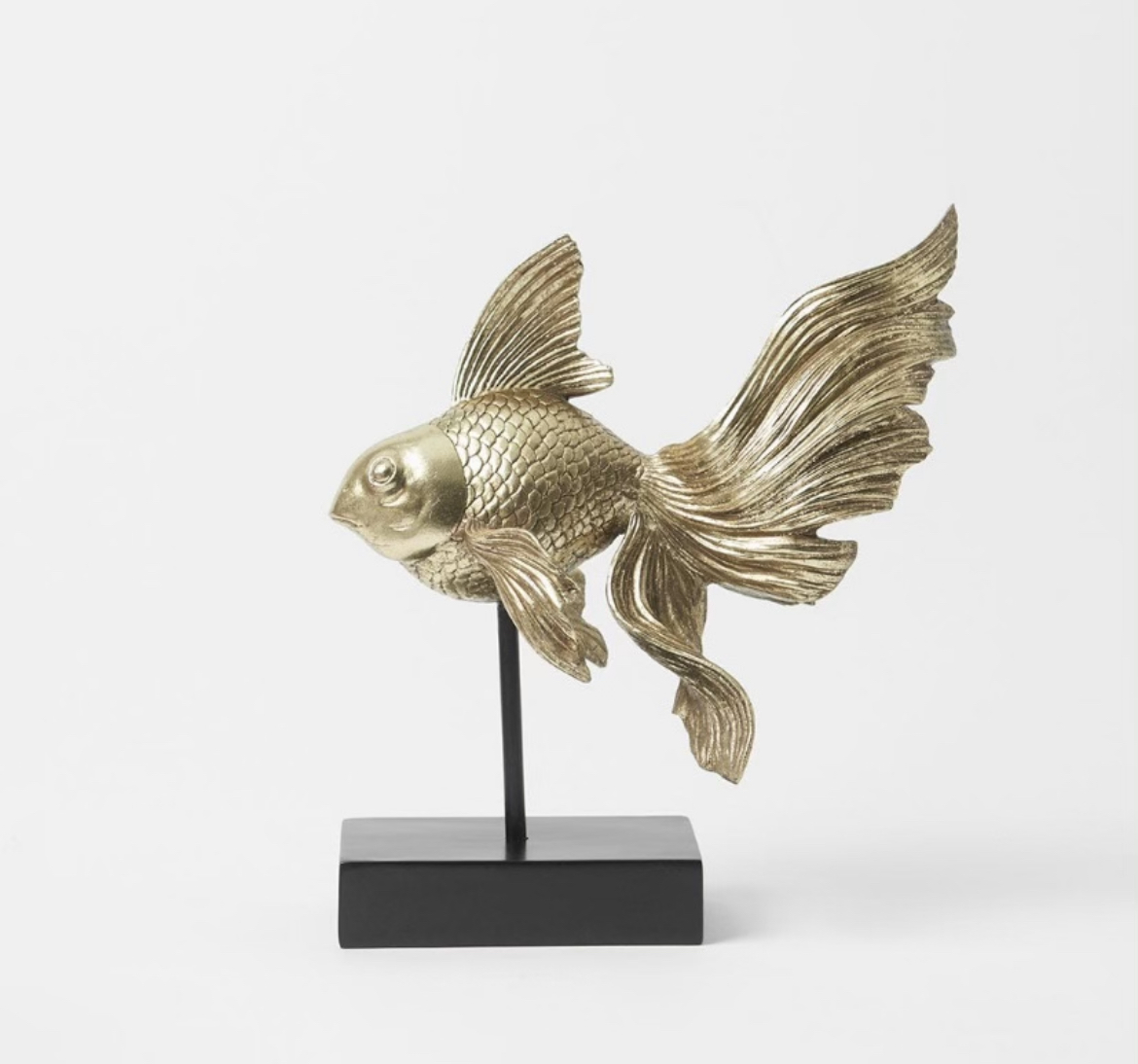 Gold Fish Ornament on stand