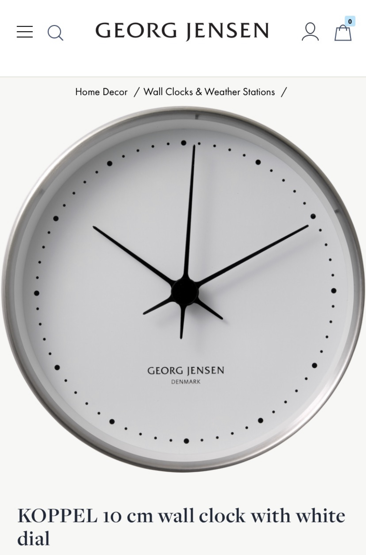 Georg Jensen - Clock