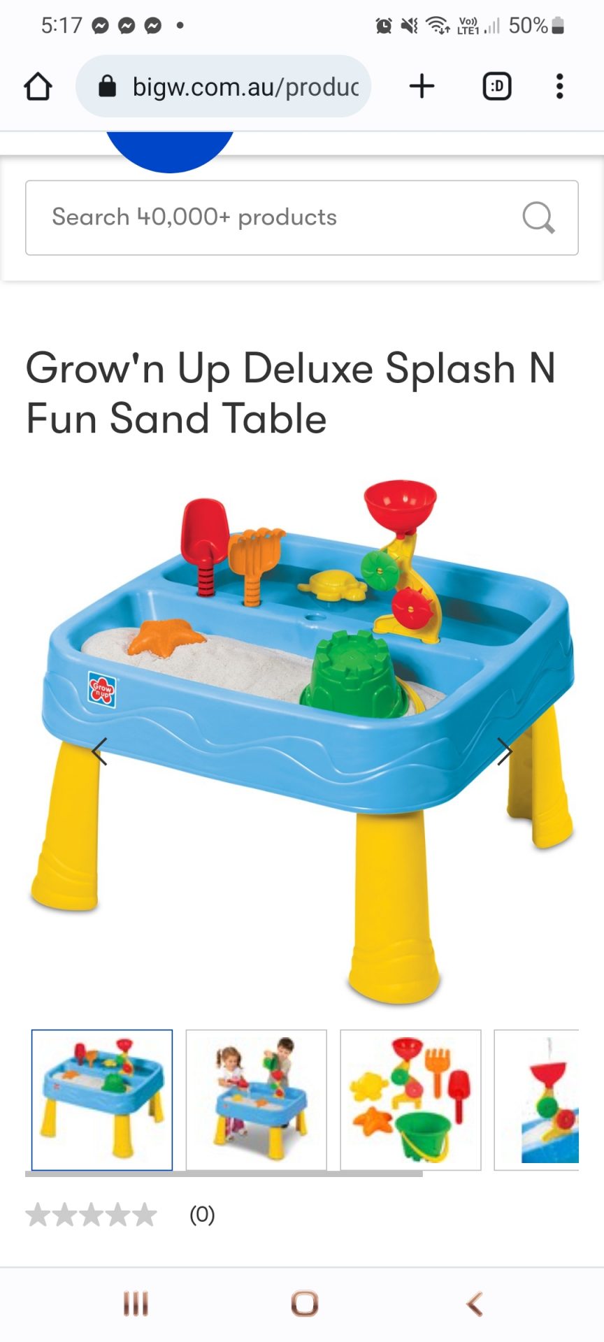 Sand and water table