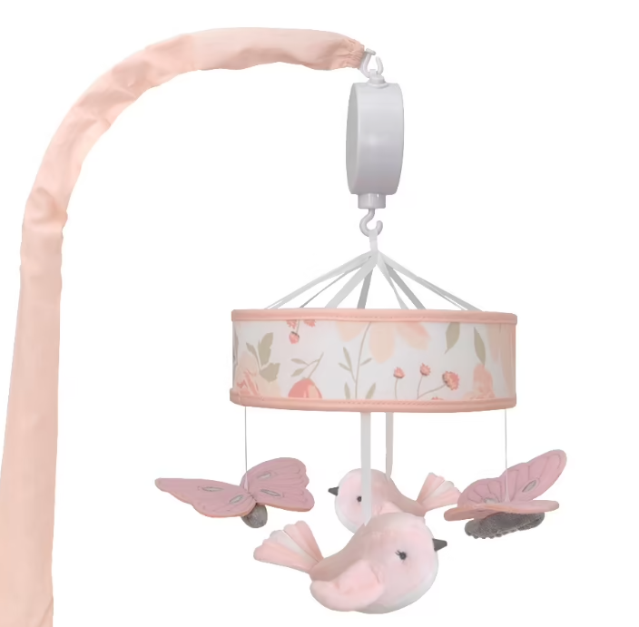 Lolli Living Meadow Musical Mobile Set Blush