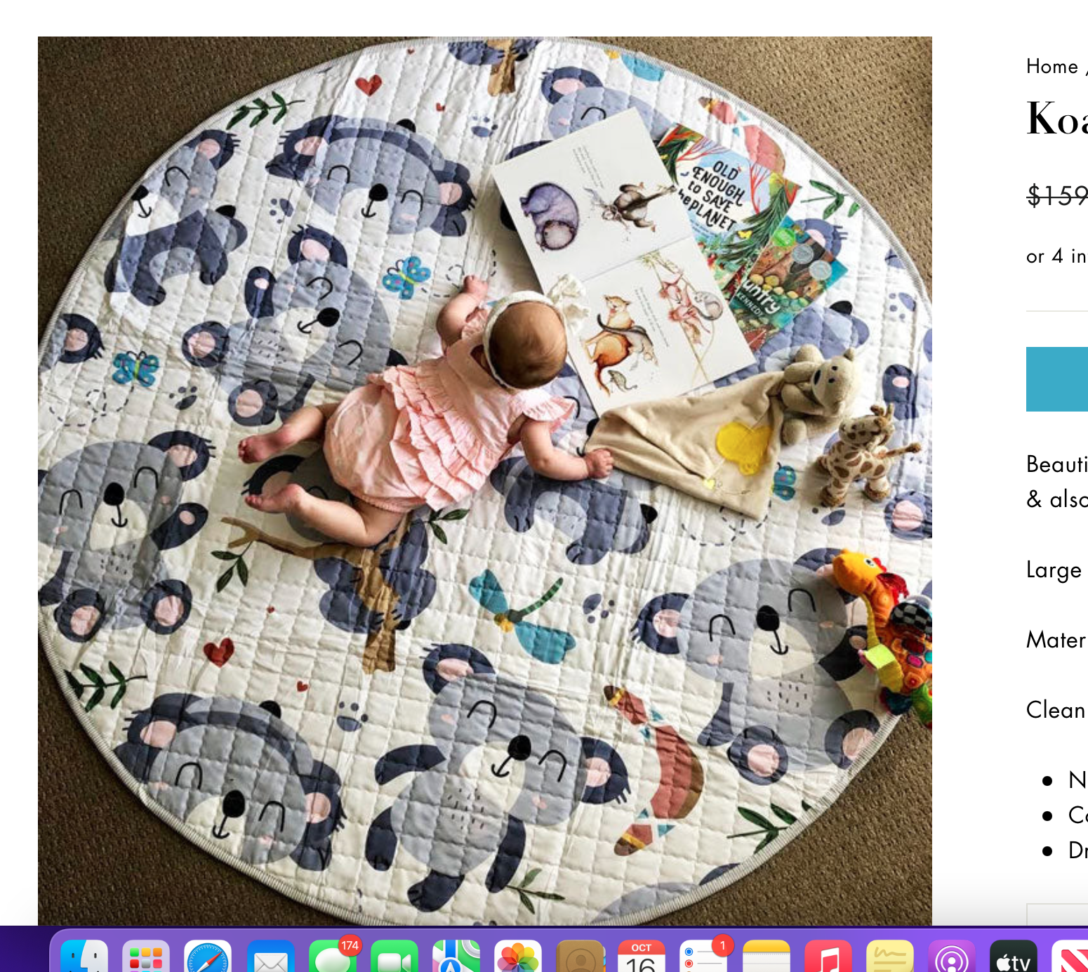 Big round baby playmat