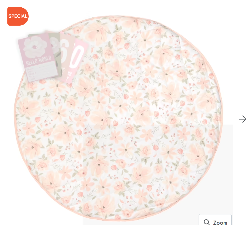 Lolli Living Meadow Playmat/Milestone Card Blush