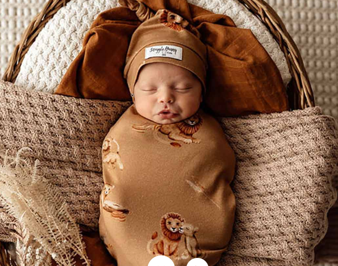 Matching Beanie & Swaddle