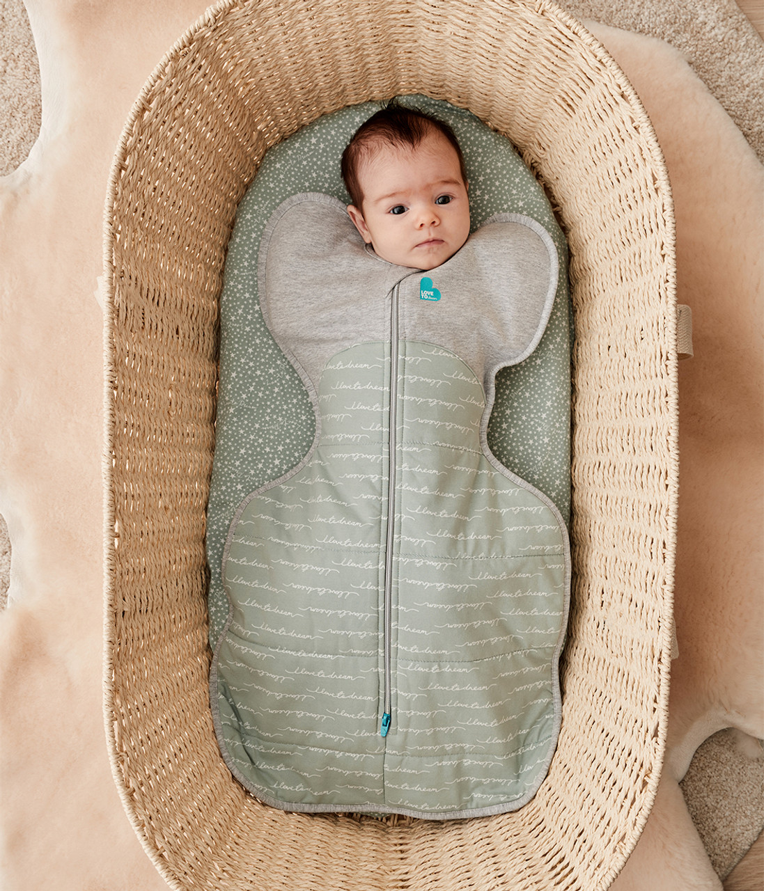 Love to Dream Swaddle Up Warm 2.5 Tog Olive Dreamer Small