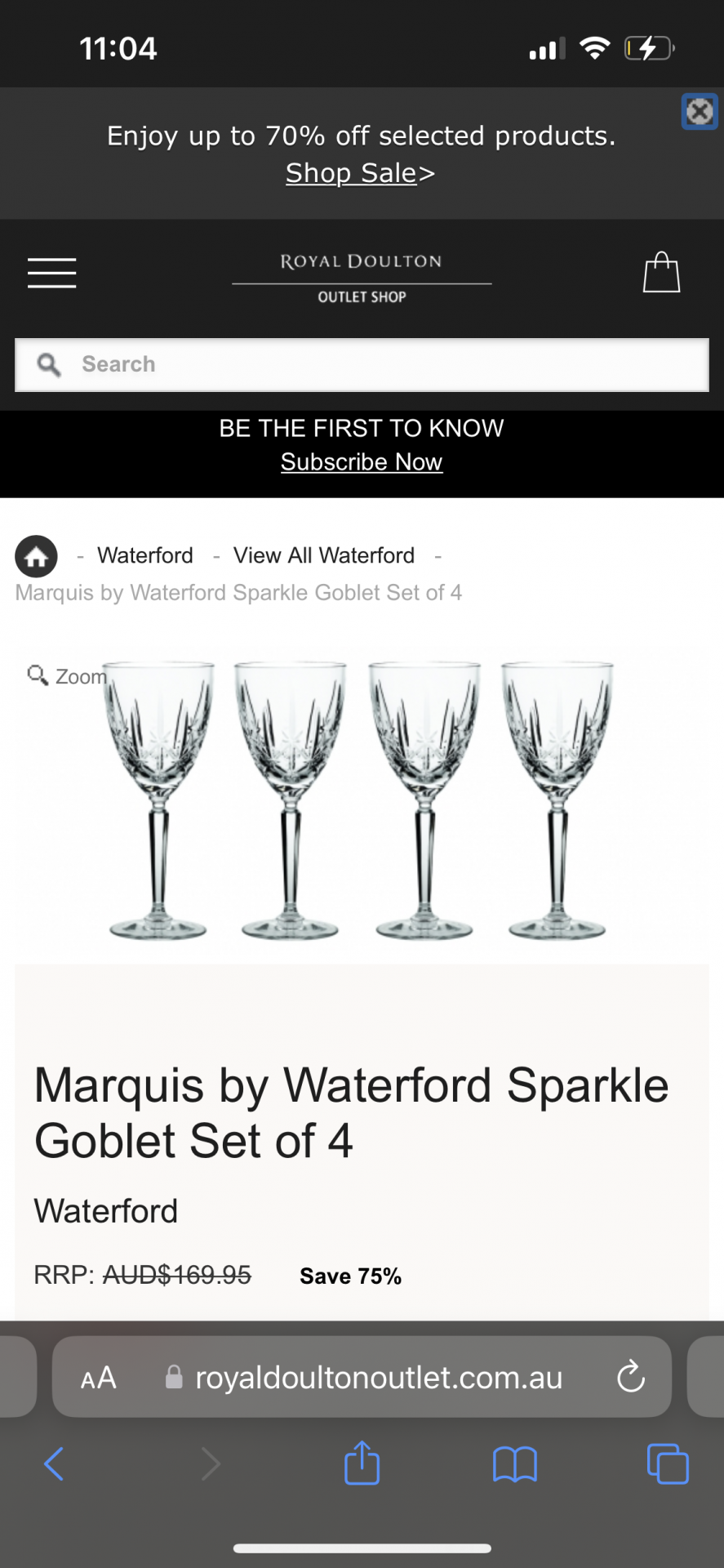 Waterford wine glasses