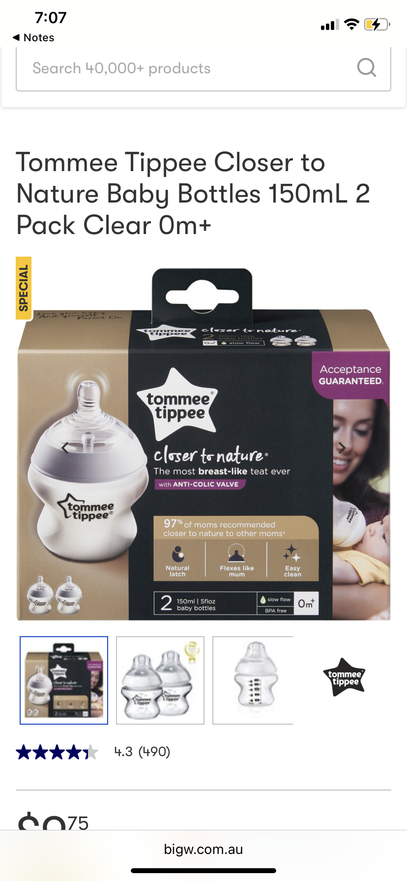 Tommee Tippee bottles