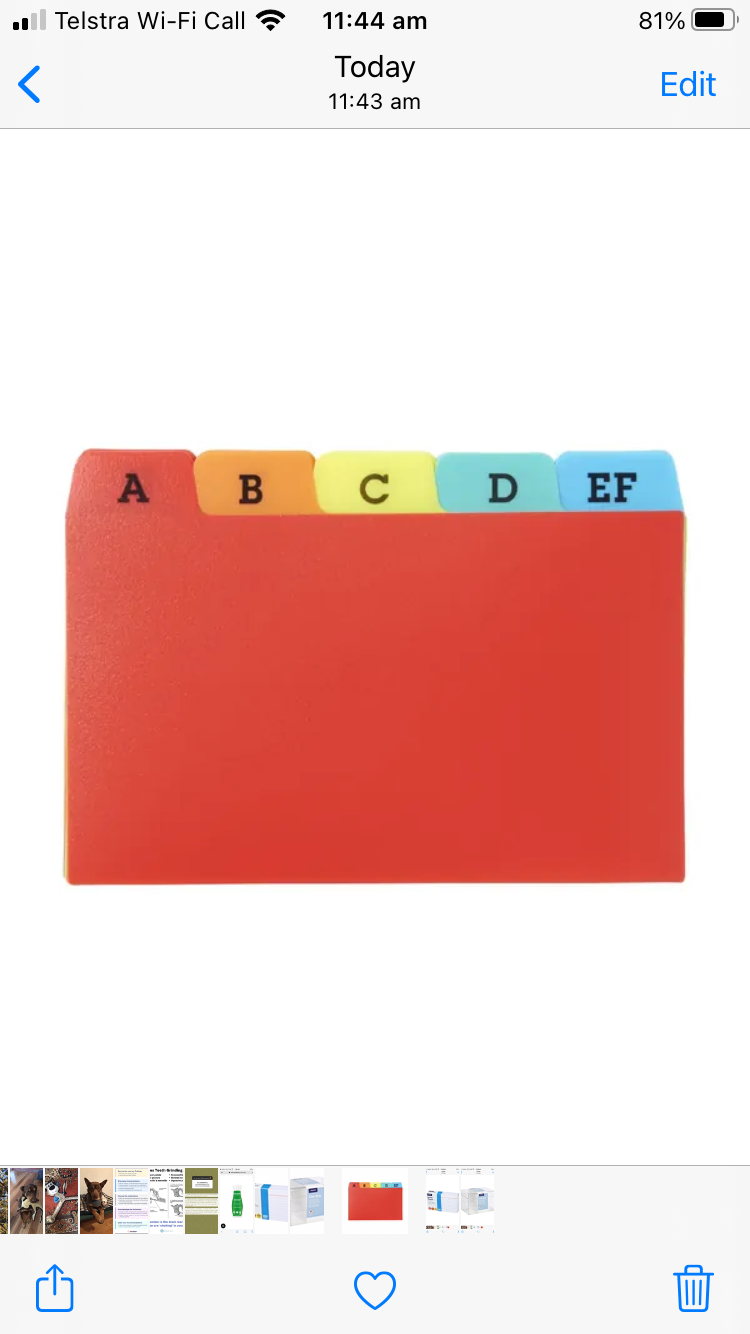J.Burrows A-Z Index Card Dividers 127 x 76mm