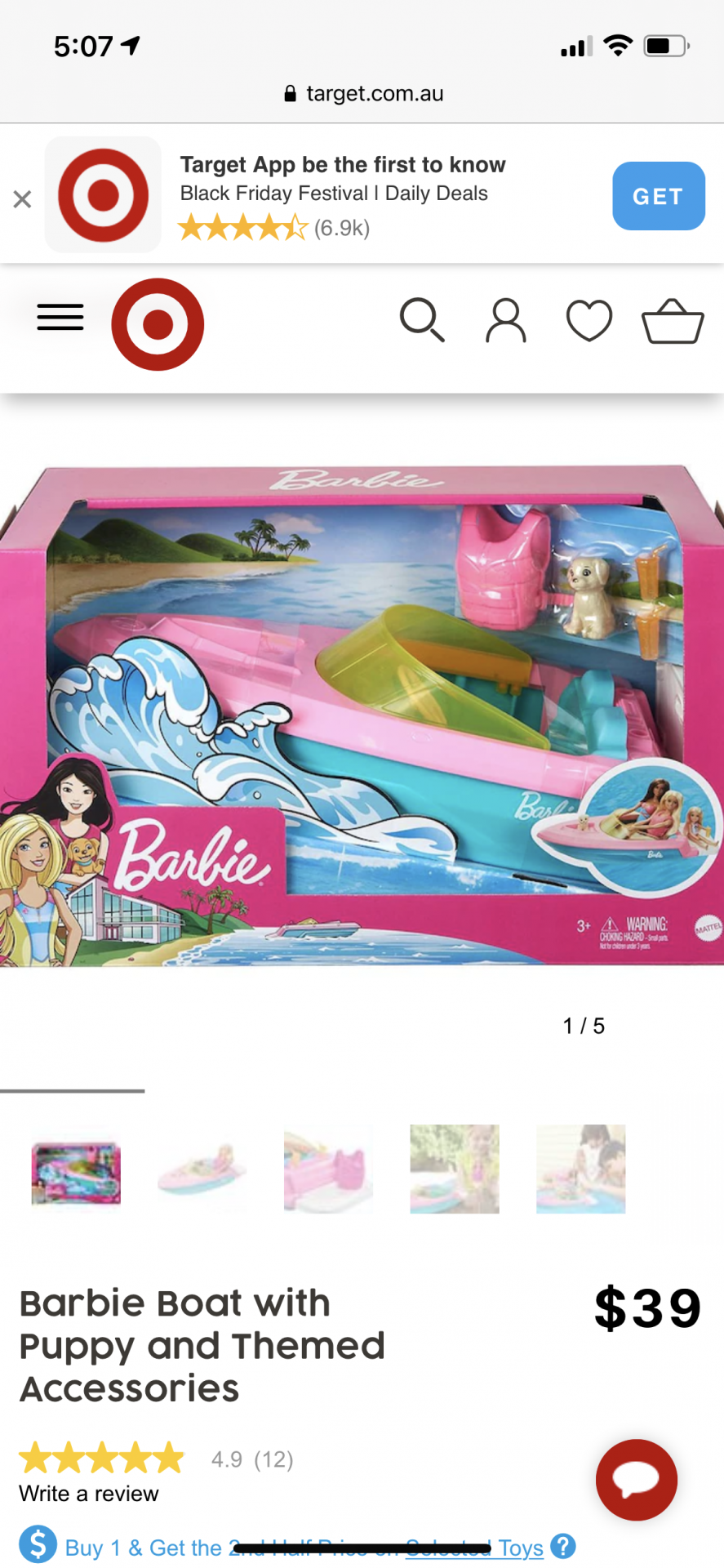 Barbie boat