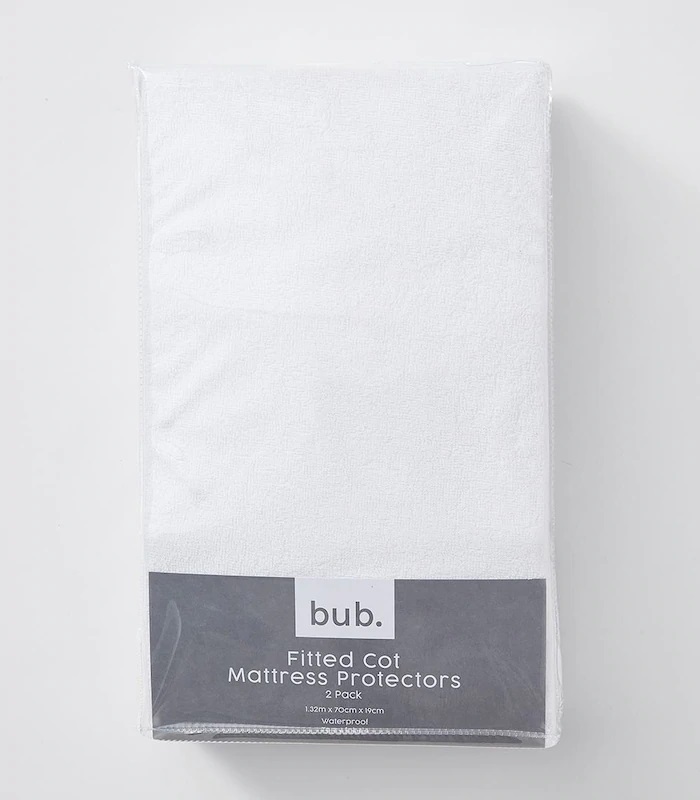 TARGET: bub. Fitted Cot Mattress Protectors 2 Pack