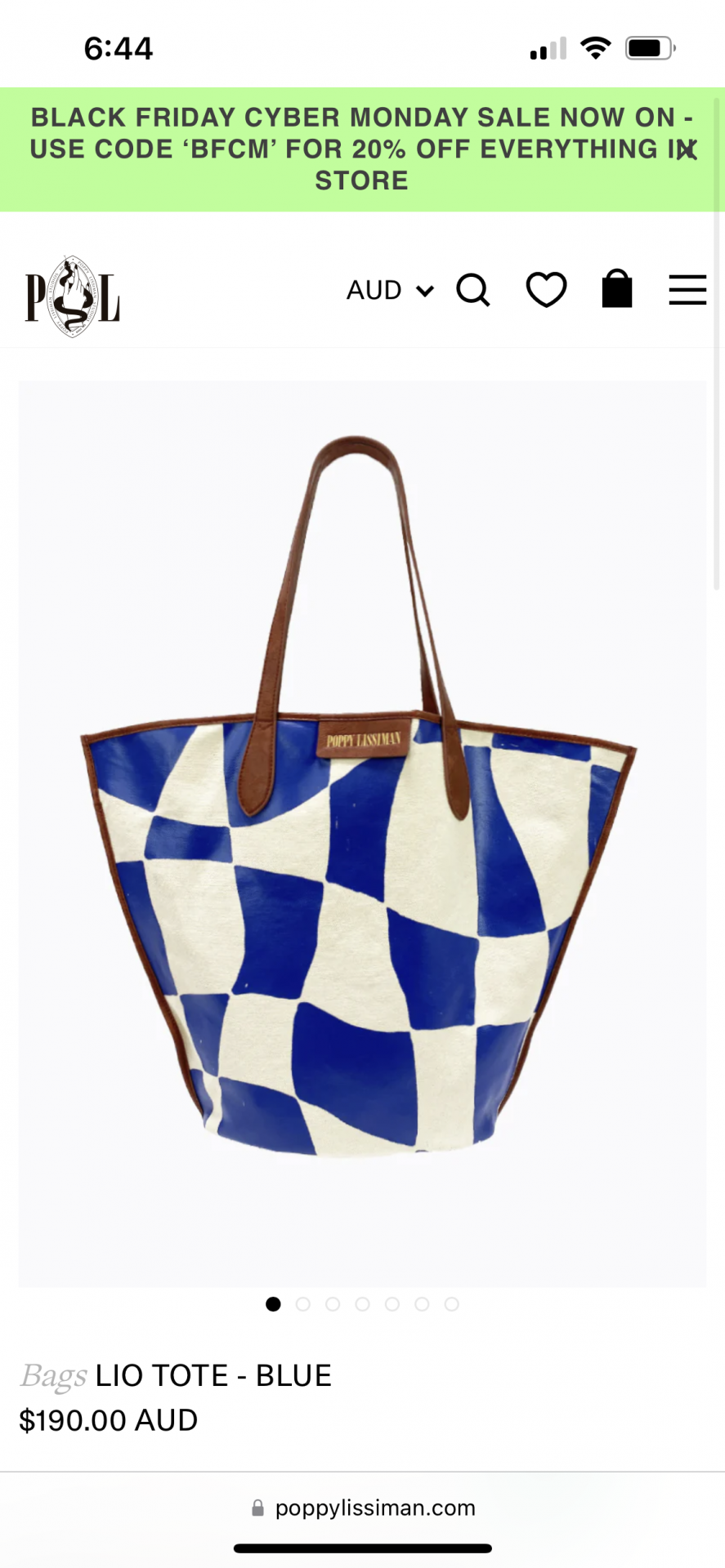 Poppy Lissiman ‘Lio Tote - blue’