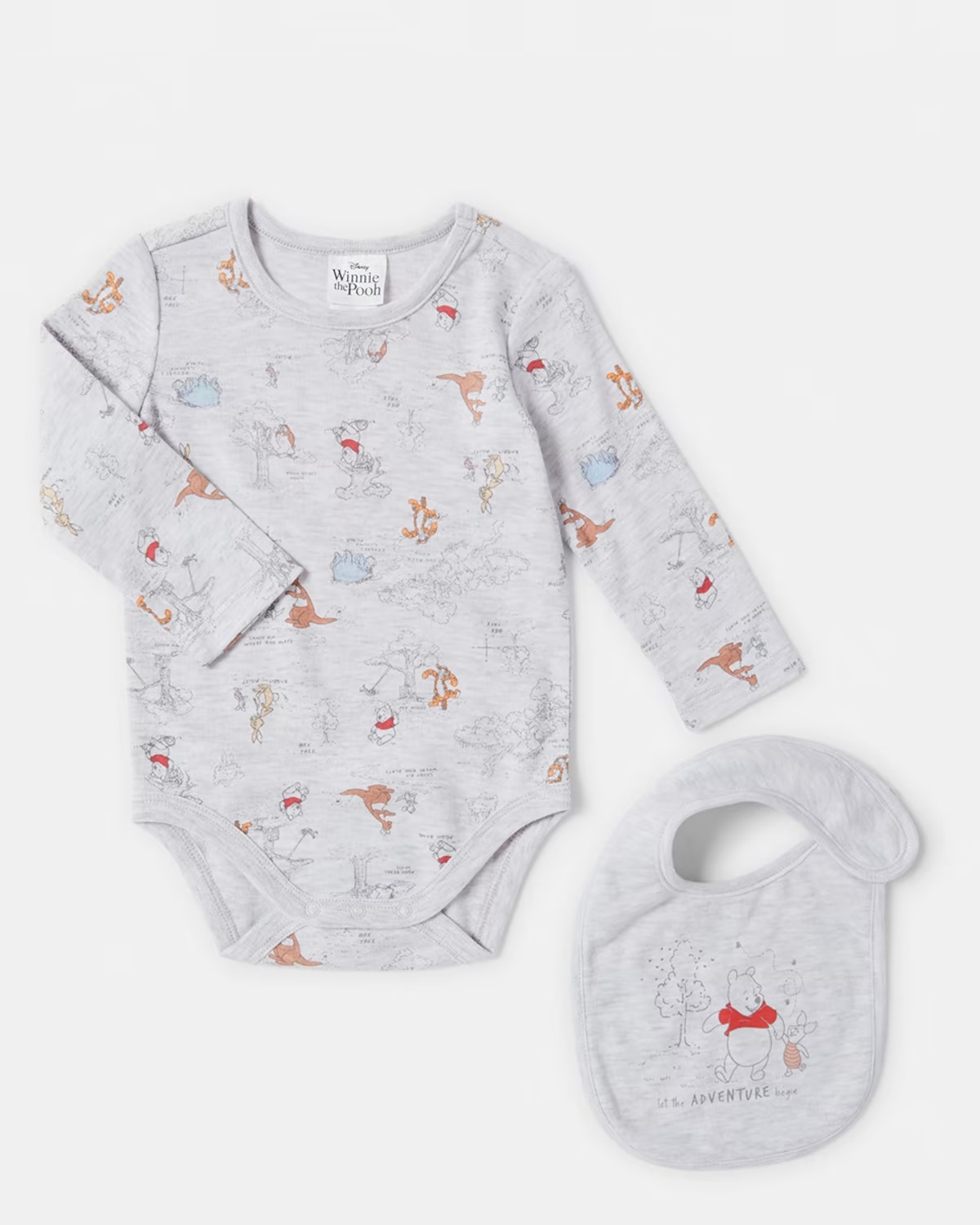 KMART: Winnie The Pooh License Bodysuit & Bib Set