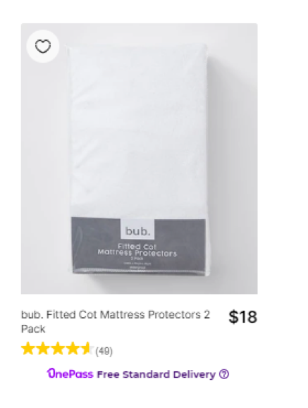 cot  mattress protector pack