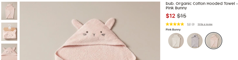 Baby Towels- Pink Bunny