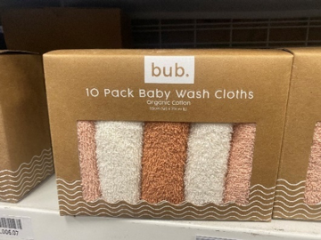 baby wash clothes- pink pack