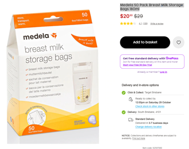 breast milk bags