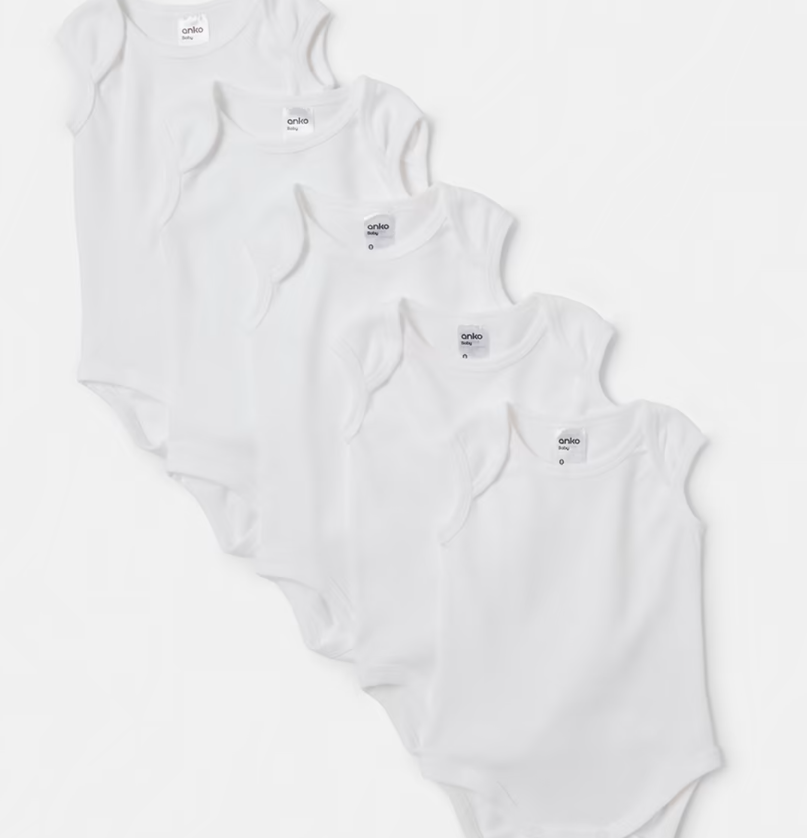 5 Pack Sleeveless Bodysuits