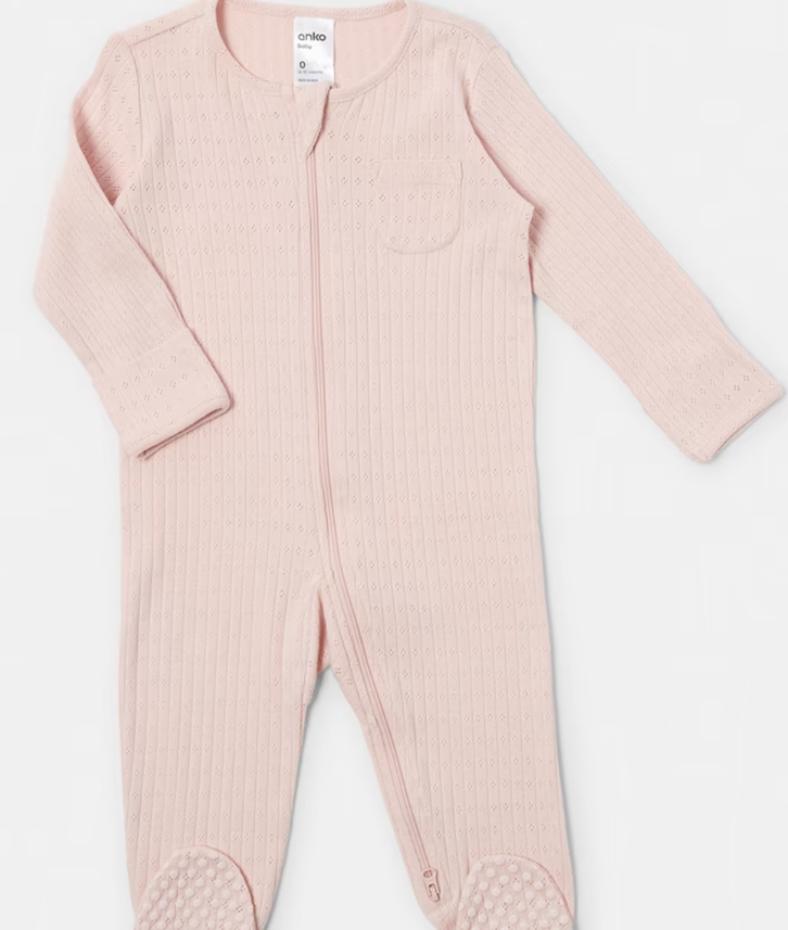 Organic Cotton Pointelle Coverall