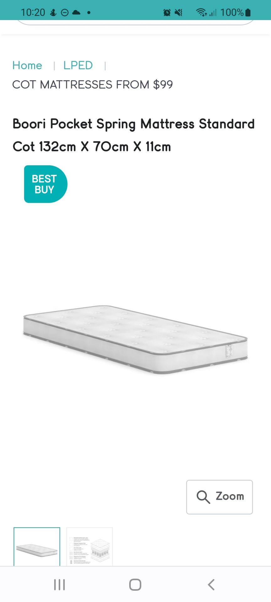 Cot mattress