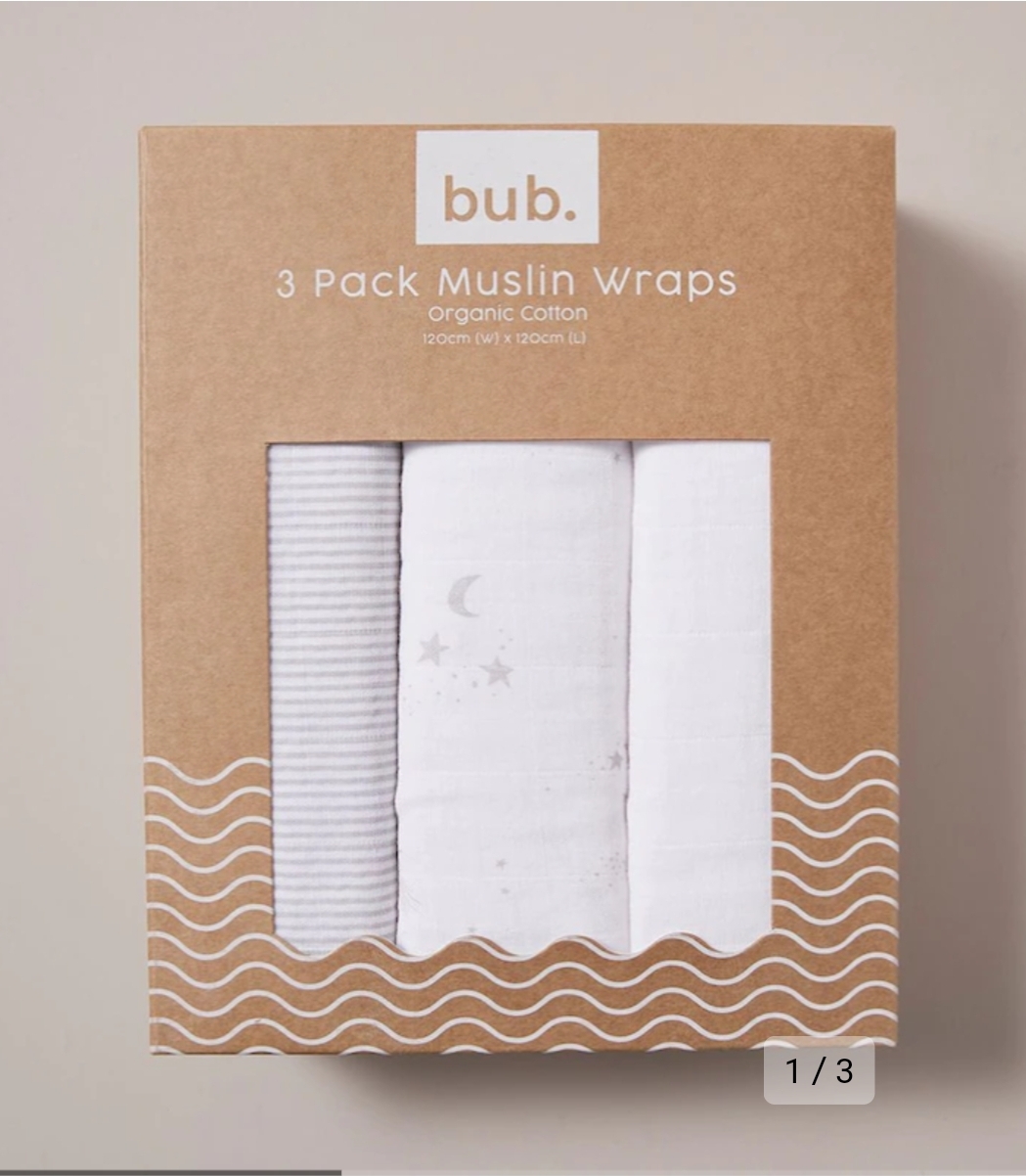 Organic cotton muslin wraps