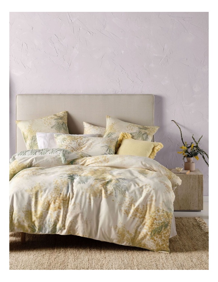 Linen House Mimosa Quilt Cover Set in Yellow