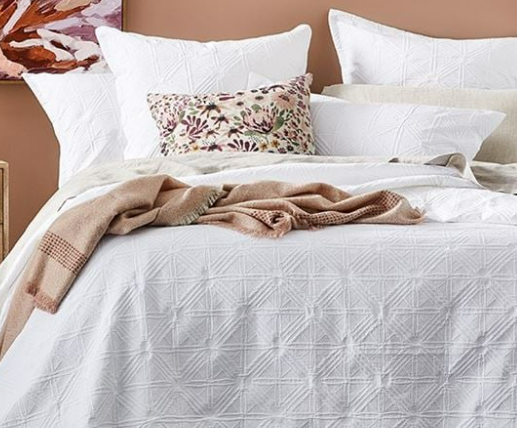 Villa White Coverlet + Pillowcases