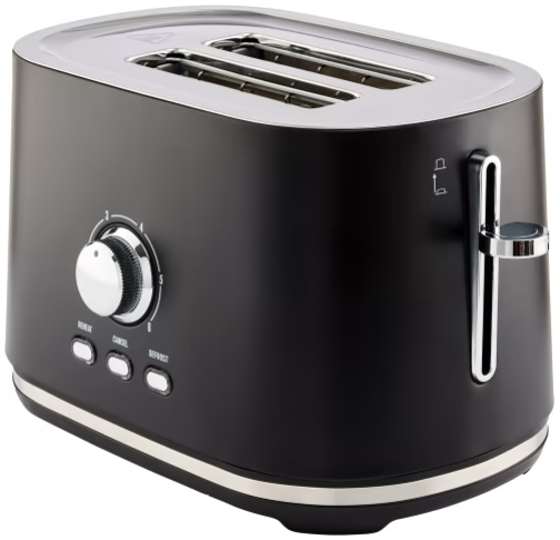 2 Slice Black Matte Toaster