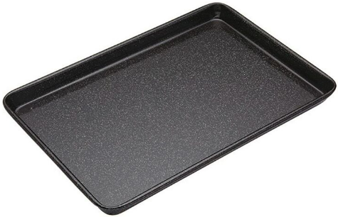 MasterPro Professional Vitreous Enamel Baking Tray 38 x 25 x 2.5 cm