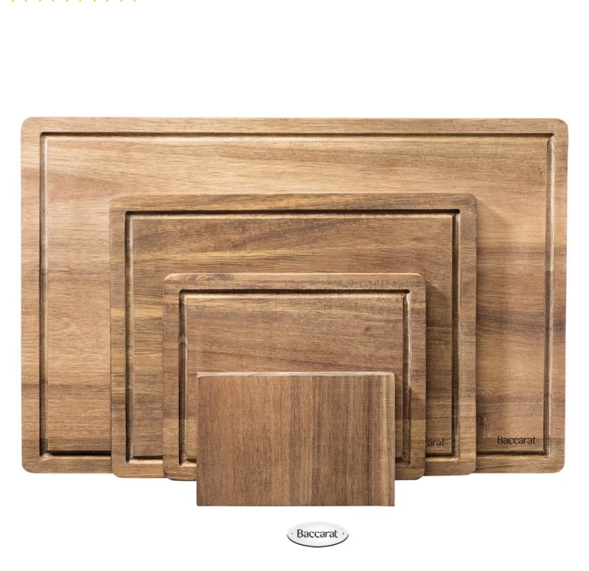 Baccarat Wooden Board 4 Piece Set