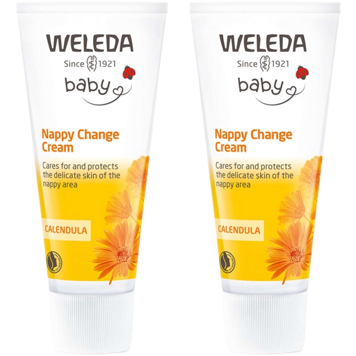 Nappy Cream - Weleda Calendula Baby Nappy Change Cream, Naturally Protects and Soothes Delicate Skin, 2 Pack
