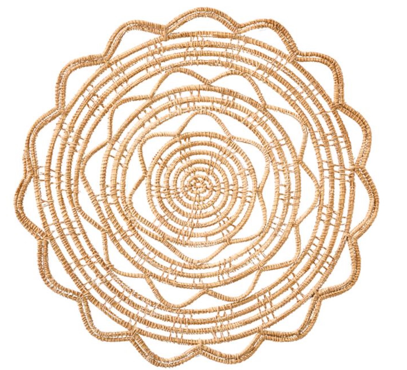 Aria Natural Scallop Placemat Pack of 2