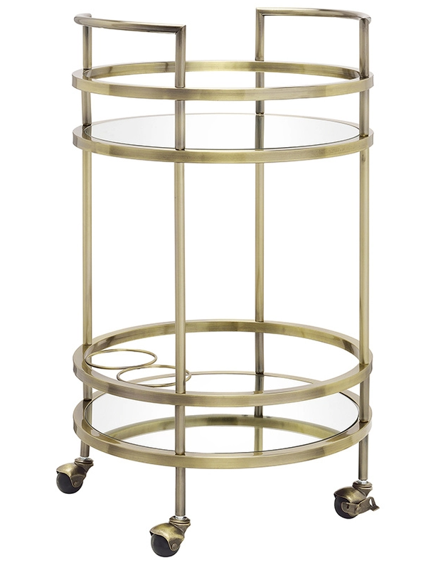 DukeLiving Santa Monica Bar Cart (Gold)