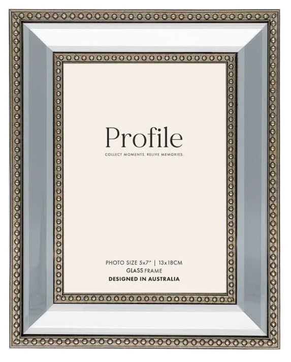 Etoile Champagne Beaded Mirror Photo Frame