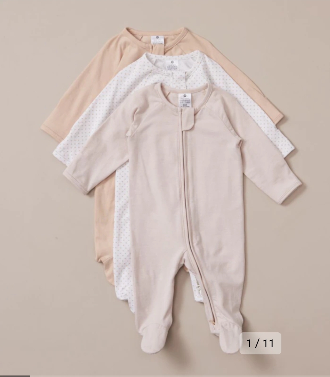 Organic cotton zip overalls