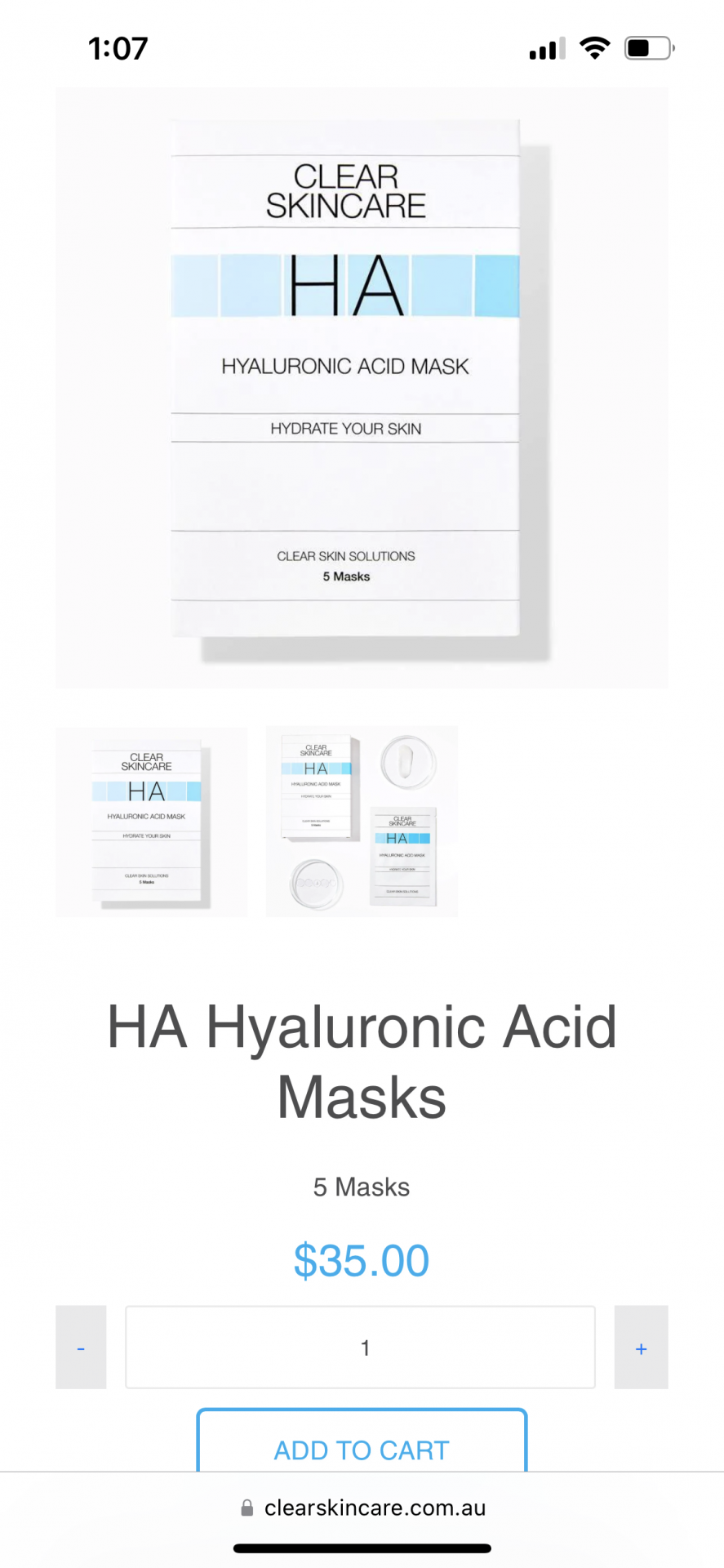 HA Hyaluronic Acid Masks