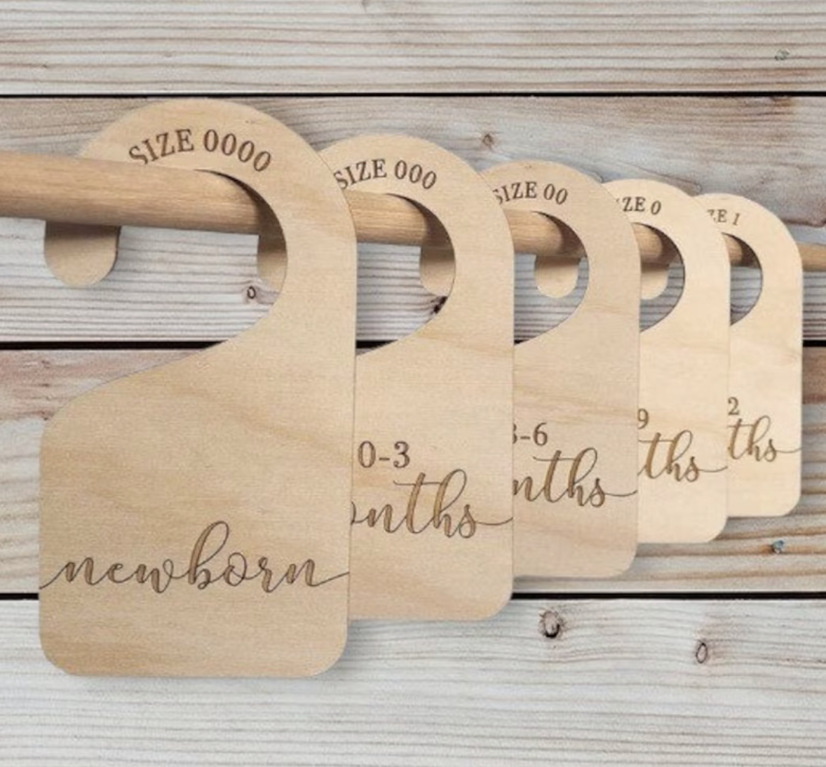 Wooden baby clothes dividers