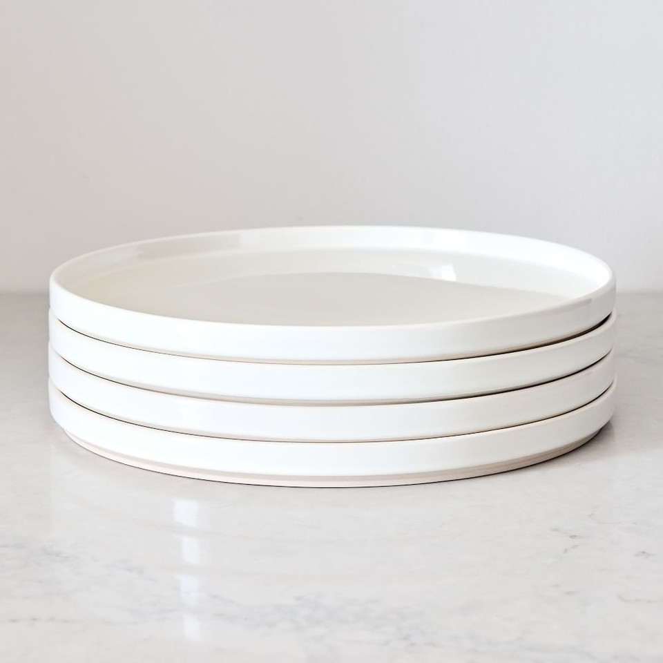 Straight-Sided Stoneware Dinner Plates