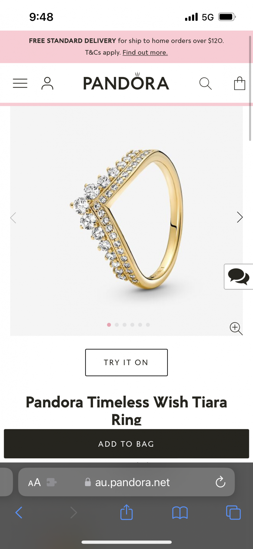 Pandora Timeless Wish Tiara Ring