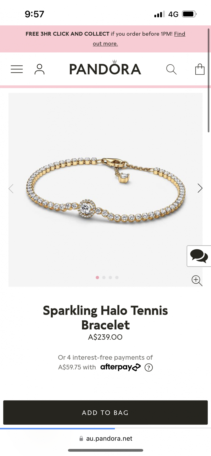Sparkling Halo Tennis Bracelet