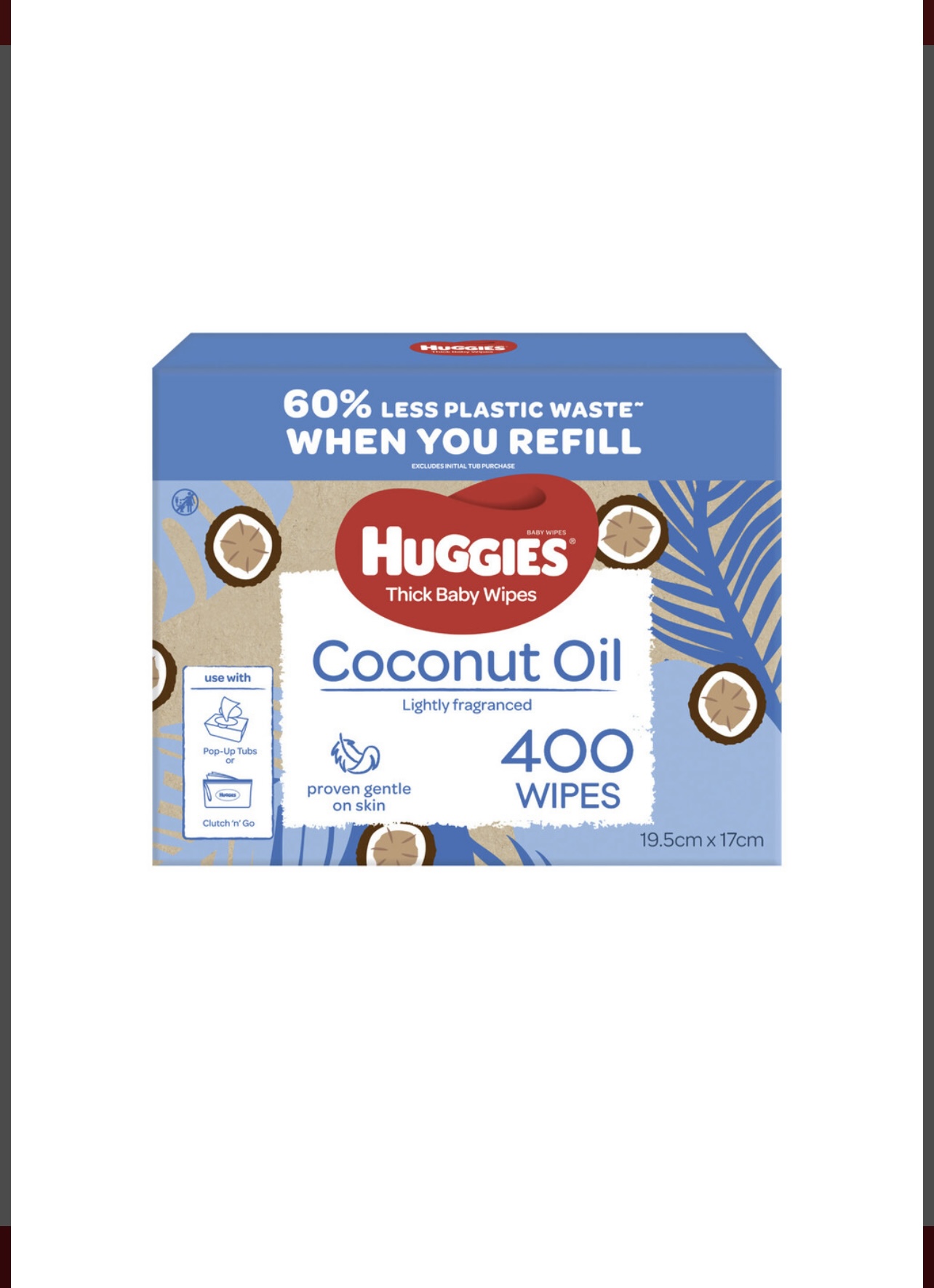 Huggies Thick Baby Wipes Coconut Oil