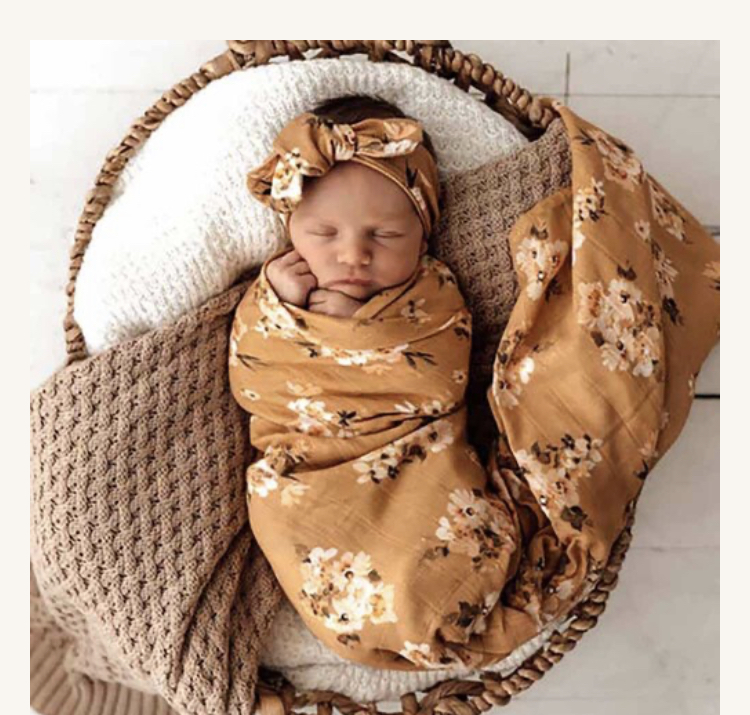 Golden Flower Organic Muslin Wrap