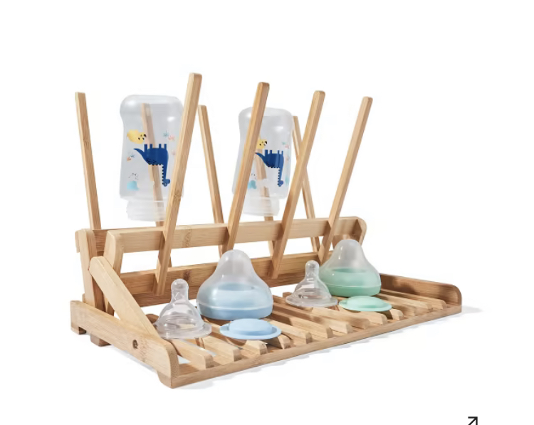 Bamboo Bottle Draining Rack