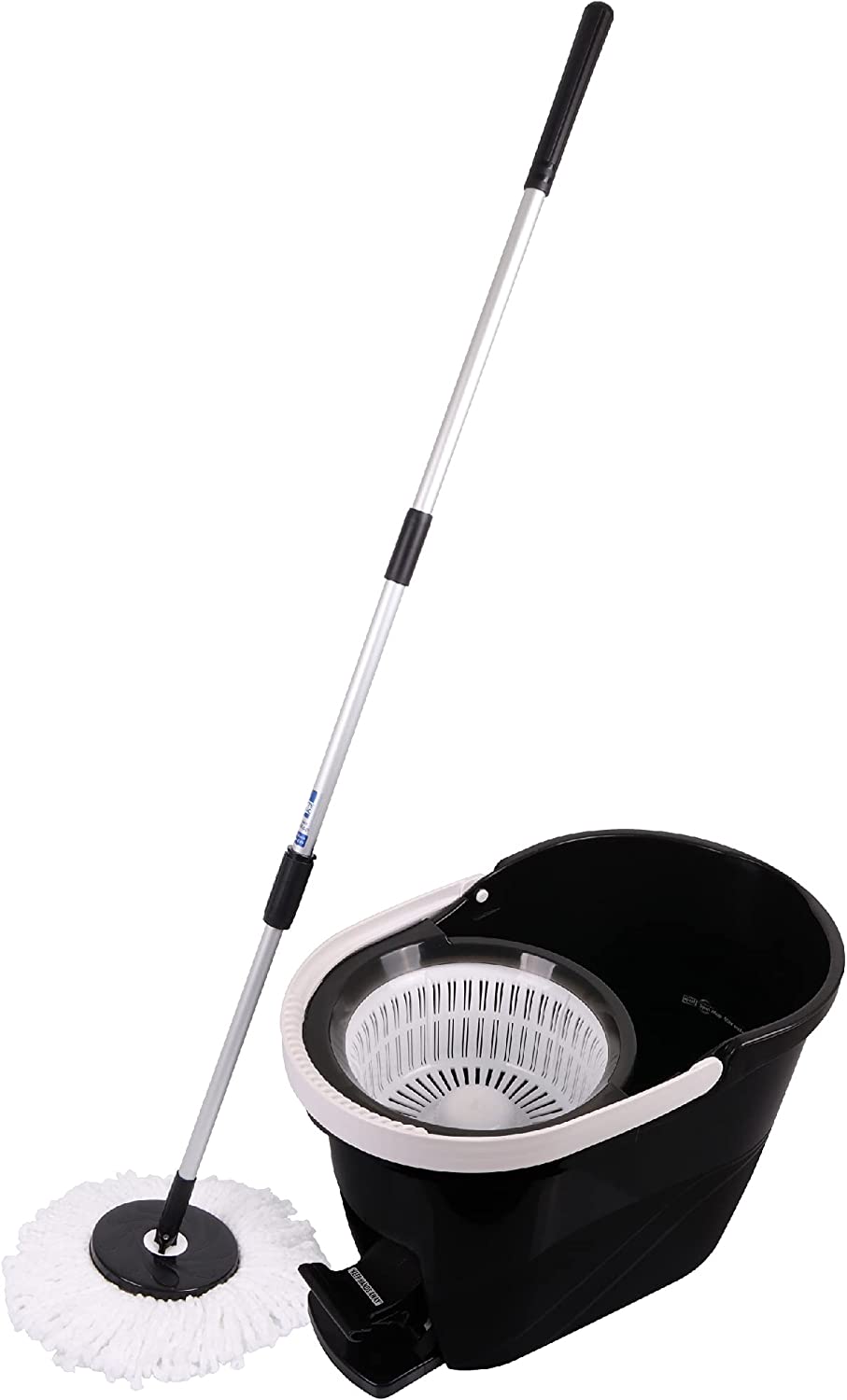 White Magic Spin Mop Duo - Black